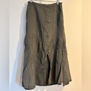 Sandwich Chic Olive Midi Skirt